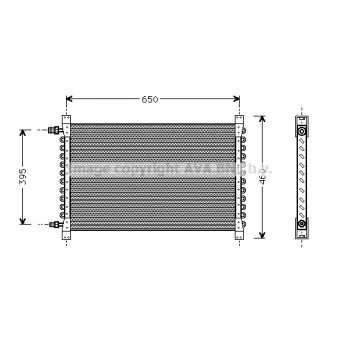 Condenseur, climatisation AVA QUALITY COOLING VL5013 pour VOLVO F10 F 10/300 - 292cv