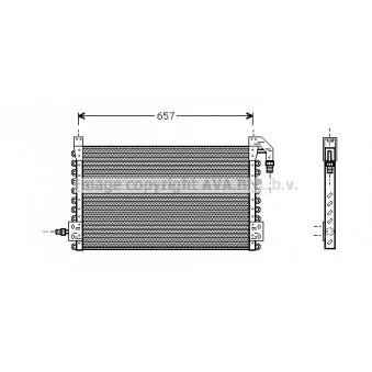 Condenseur, climatisation AVA QUALITY COOLING OEM 501 075