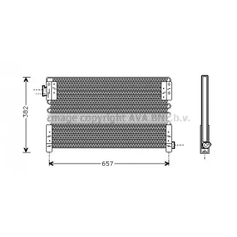 Condenseur, climatisation AVA QUALITY COOLING VL5017 pour RENAULT TRUCKS D FH 12/380 - 379cv