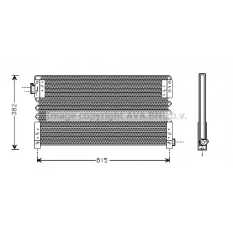 Condenseur, climatisation AVA QUALITY COOLING VL5019 pour RENAULT TRUCKS D FH 12/380 - 379cv