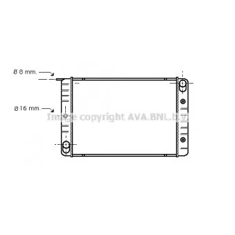 Radiateur, refroidissement du moteur AVA QUALITY COOLING OEM 1271236