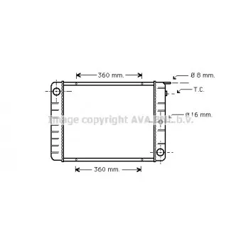 AVA QUALITY COOLING VO2050 - Radiateur, refroidissement du moteur