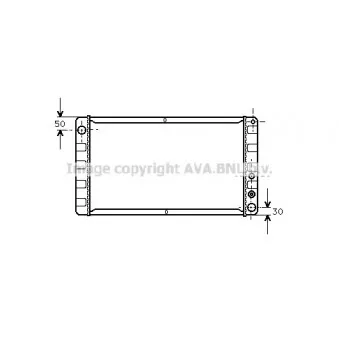 AVA QUALITY COOLING VO2055 - Radiateur, refroidissement du moteur