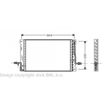 AVA QUALITY COOLING VO5076 - Condenseur, climatisation