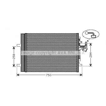 Condenseur, climatisation AVA QUALITY COOLING OEM 052-016-0011