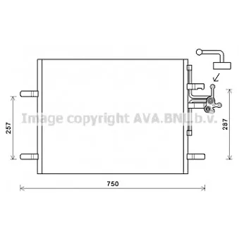 Condenseur, climatisation AVA QUALITY COOLING VO5180