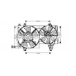 Ventilateur, refroidissement du moteur AVA QUALITY COOLING [VO7505]