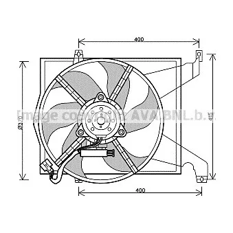 Ventilateur, refroidissement du moteur AVA QUALITY COOLING VO7511