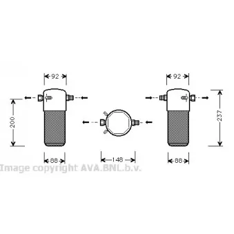 AVA QUALITY COOLING VOD100 - Filtre déshydratant, climatisation