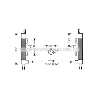 Filtre déshydratant, climatisation AVA QUALITY COOLING OEM 31369544