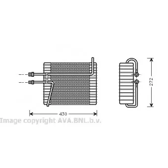 AVA QUALITY COOLING VOV026 - Evaporateur climatisation