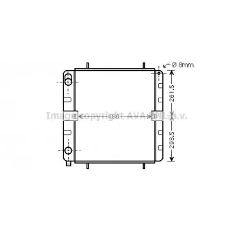 Radiateur, refroidissement du moteur AVA QUALITY COOLING VW2032