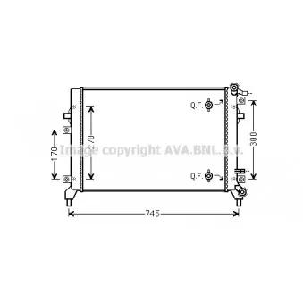 Radiateur, refroidissement du moteur AVA QUALITY COOLING VW2326