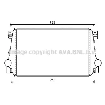 Intercooler, échangeur AVA QUALITY COOLING VW4371