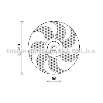 Ventilateur, refroidissement du moteur AVA QUALITY COOLING VW7511 pour VOLKSWAGEN POLO 75 1.6 - 75cv