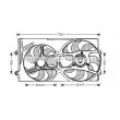 Ventilateur, refroidissement du moteur AVA QUALITY COOLING [VW7514]