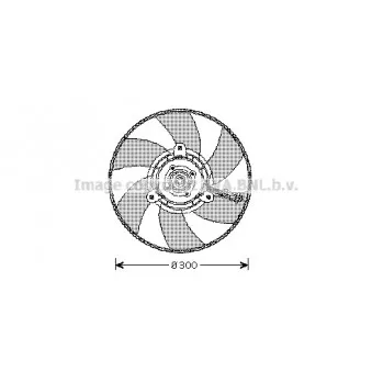 Ventilateur, refroidissement du moteur AVA QUALITY COOLING VW7517 pour VOLKSWAGEN POLO 1.6 - 75cv