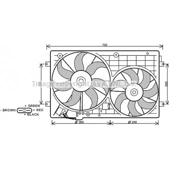Ventilateur, refroidissement du moteur AVA QUALITY COOLING VW7528 pour VOLKSWAGEN PASSAT 2.0 TDI 16V - 140cv