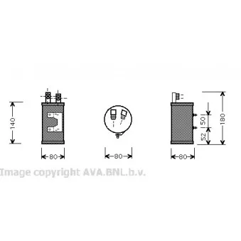 Filtre déshydratant, climatisation AVA QUALITY COOLING VWD065