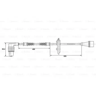 Capteur, vitesse de roue BOSCH 0 265 001 282