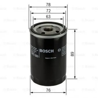 Filtre à huile BOSCH 0 451 103 110 pour VOLKSWAGEN TRANSPORTER - COMBI 1.9 - 78cv