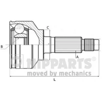 Jeu de joints, arbre de transmission avant droit SAMAXX NPW-MZ-010P