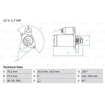 BOSCH 0 986 014 890 - Démarreur