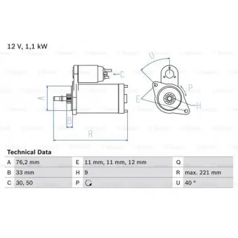 Démarreur BOSCH OEM 020911023M