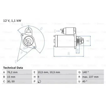 Démarreur BOSCH OEM 58401940