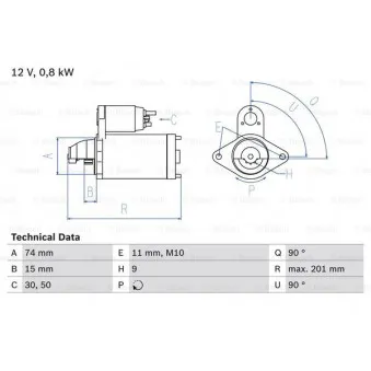 Démarreur BOSCH OEM 2810022030