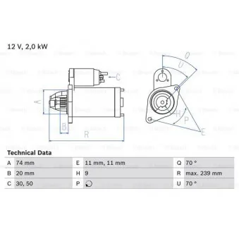 BOSCH 0 986 022 440 - Démarreur