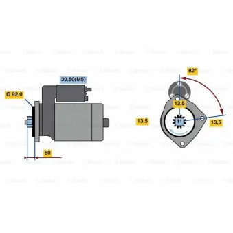 Démarreur BOSCH OEM M9T61571