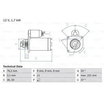 BOSCH 0 986 025 190 - Démarreur