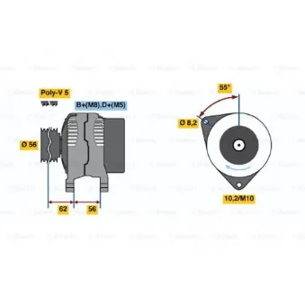 Alternateur BOSCH OEM 5705N0