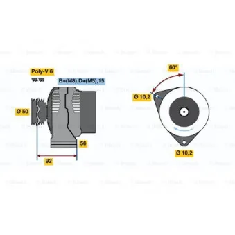 BOSCH 0 986 041 550 - Alternateur