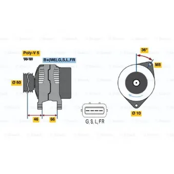 Alternateur BOSCH OEM MN183018