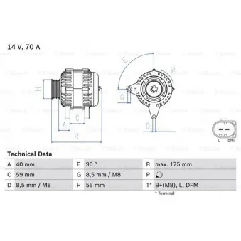 Alternateur BOSCH OEM 030903023L