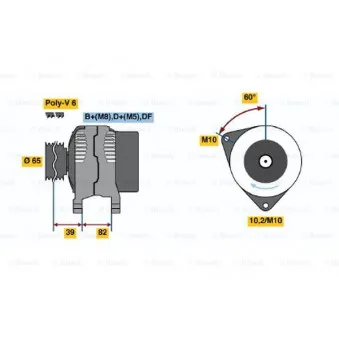 BOSCH 0 986 044 530 - Alternateur