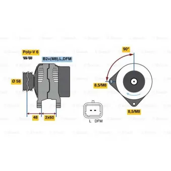 Alternateur BOSCH OEM 8200327183