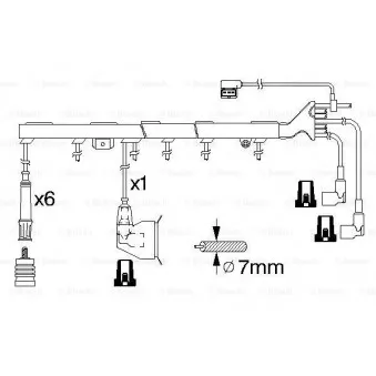 Kit de câbles d'allumage BOSCH OEM 12121716939