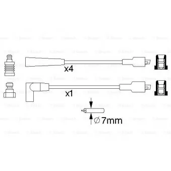 BOSCH 0 986 356 749 - Kit de câbles d'allumage