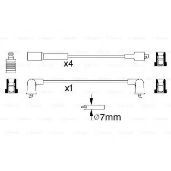BOSCH 0 986 356 941 - Kit de câbles d'allumage