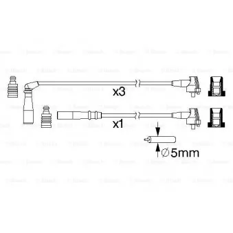Kit de câbles d'allumage BOSCH 0 986 357 206