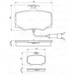 BOSCH 0 986 424 018 - Jeu de 4 plaquettes de frein avant