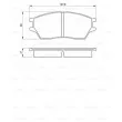 Jeu de 4 plaquettes de frein avant BOSCH [0 986 424 136]