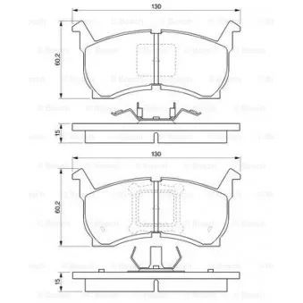 Jeu de 4 plaquettes de frein avant BOSCH 0 986 424 142