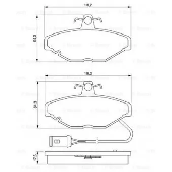 Jeu de 4 plaquettes de frein avant BOSCH 0 986 424 151