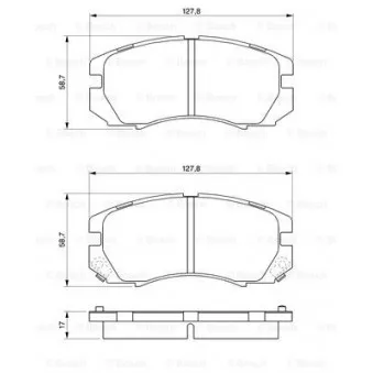Jeu de 4 plaquettes de frein avant BOSCH 0 986 424 211