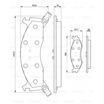 Jeu de 4 plaquettes de frein avant BOSCH 0 986 424 276