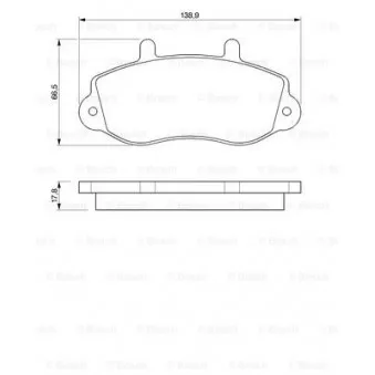 Jeu de 4 plaquettes de frein avant BOSCH OEM 4404777
